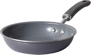 Meyer Anzen Healthy Ceramic Coated Aluminium Frypan | Frying pan Induction Base | Ceramic Pan | Omlette Pan | Ceramic Coated Frying Pan | Ceramic Fry Pan for Cooking, 20cm/1.16L, Grey