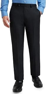 Park Avenue Men's Regular Fit Polyviscose Blend Structure Pattern Flat Front Formal Trouser