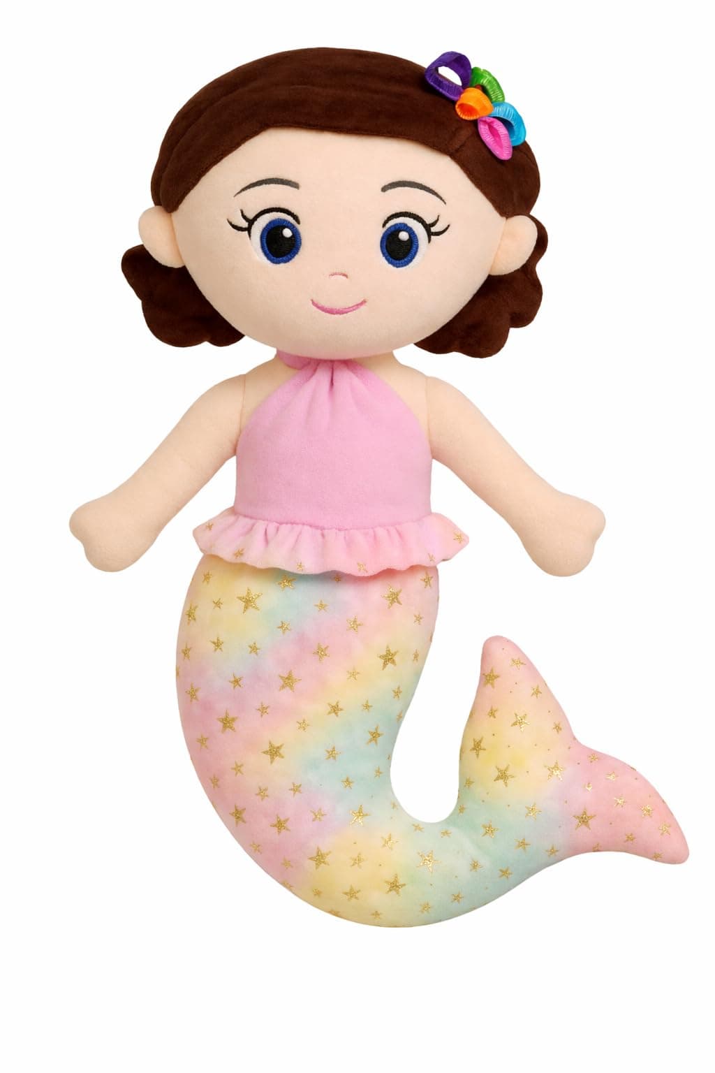 Coolet Mermaid Soft Toy Doll | Multicolor Eyes Fish Girl Plush Toy | Soft Stuffed Doll for Kids & Girls red Doll