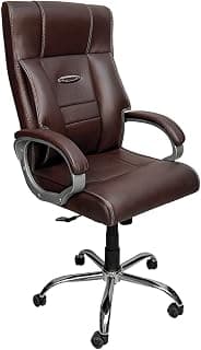 CELLBELL C99 Apex High Back Leatherette Boss Chair/Revolving Chair/Office Chair/Computer Chair for Work from Home and Office with 3 Years of Warranty (Dark Brown, High Back)
