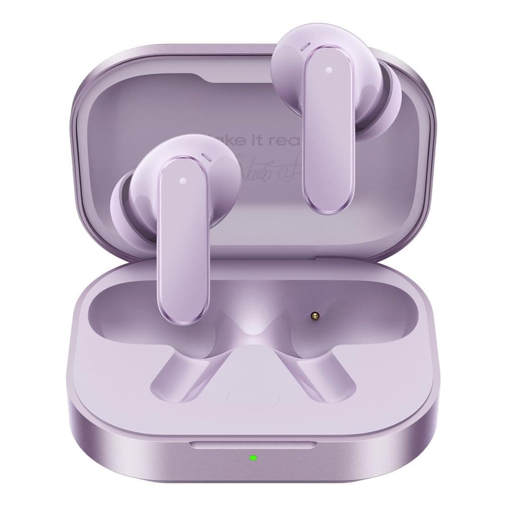 realme Buds Air 8,11mm+6mm Dual Dynamic Bass Drivers,58 Hrs Playtime, 55dB ANC,6 Mic ENC, 45ms Low Latency, 360° Spatial Audio, Hi-Res LHDC, IP55 Dust & Water Resistant, BT v5.4 (Master Purple)