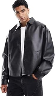 URBAN SKULL Faux Leather Oversized Coach Jacket for Men | Premium Streetwear Outerwear for Winter, Travel, Parties | Classic Stylish Design