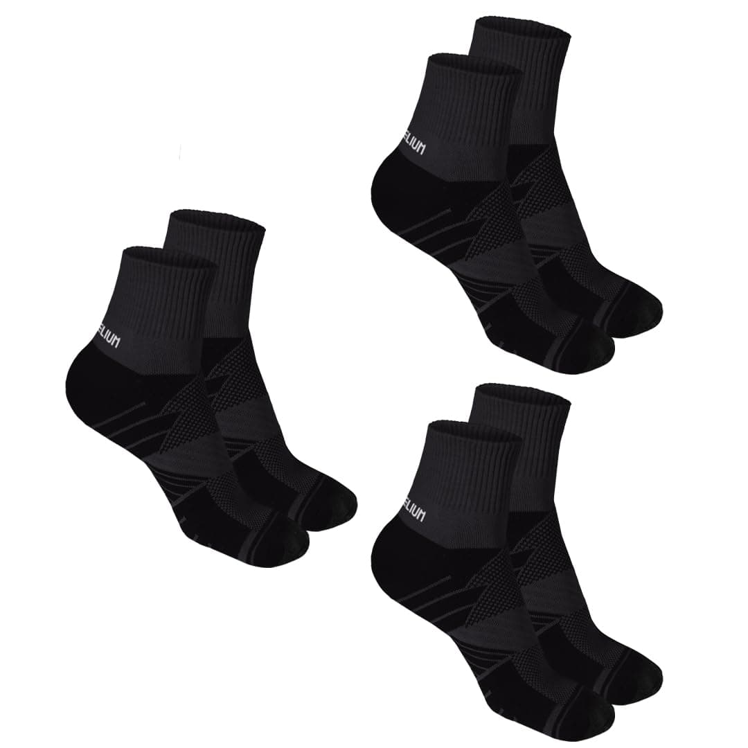 HEELIUM Bamboo Athletic Socks for Men & Women | 3X Tougher & Durable, Ultra Soft & Blister Resistant | Perfect for Gym, Sports & Long Distance Running