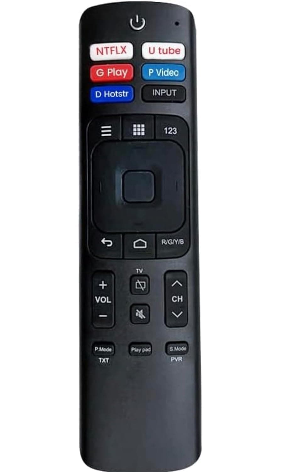 Hybite Remote Control Compatible for Vu 4K Ultra HD Smart Android LED TV with Ne tflix Google Play Prime Video Hotstar Yo Utube Hotkeys (Without Voice Function)(Please Match Your Old Remote)