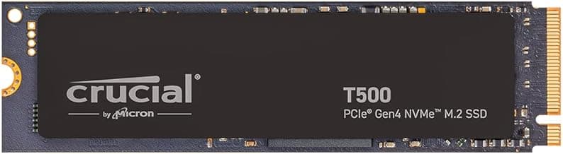 Crucial T500 500GB Gen4 NVMe M.2 Internal Gaming SSD, Up to 7200MB/s, Laptop & Desktop Compatible + 1mo Adobe CC All Apps - CT500T500SSD8