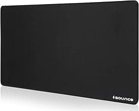 Sounce Mouse Pad Mercerized Surface Anti-fray Edges and Anti-Slip Rubber Base Gaming Mouse Pad a Laptop Desk Mat with Smooth Mouse Control Dimensions 900L x 400B x 2H mm (Black)