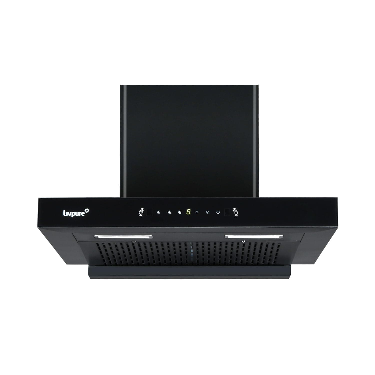 Livpure Fenix Plus 75 cm | T-Shape Chimney | 1500 m³/hr Suction | Filterless | Touch & Gesture Control | Low Noise | 10 Years Motor + 2 Years Comprehensive Warranty | Black