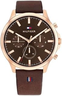 Tommy Hilfiger Quartz Multifunction Brown Dial Brown Leather Strap Watch for Men - NETH1710497