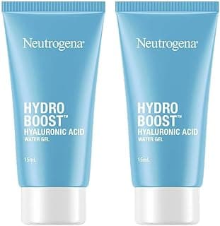 Neutrogena Hydro Boost Hyaluronic Acid Face Moisturizer 15g Pack of 2 (30g) | 24 hours long lasting Hydration | Oil free non sticky light fast absorbing| All Skin Types | For Men & Women
