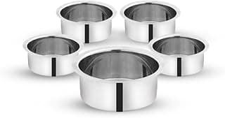 Pigeon Stainless Steel Silver Tri Ply Tope Set, Set of 5