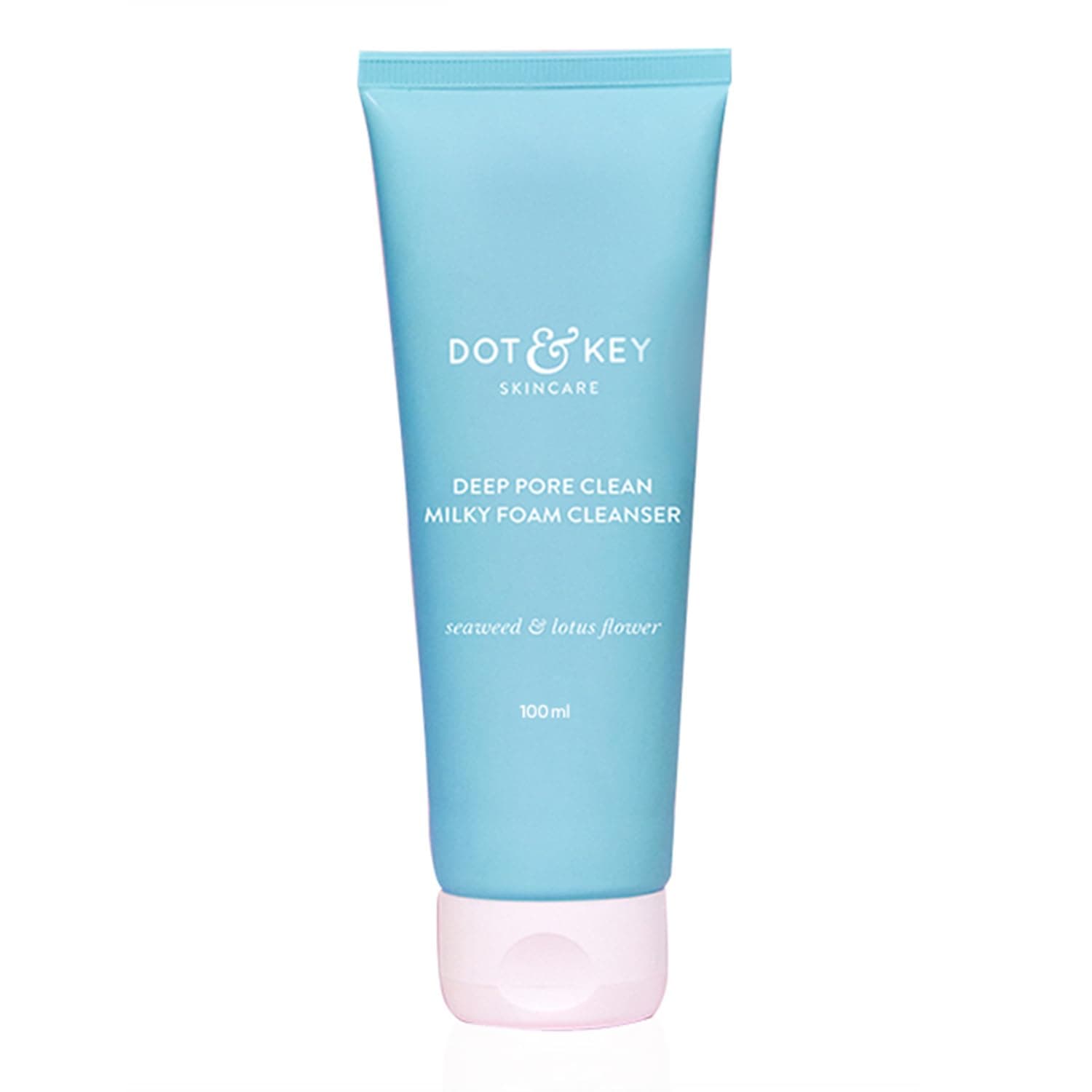 Dot & Key Deep Pore Clean Foaming Face Wash for Daily Use | Facewash with Seawood Extract | Minimizes Pores, Controls Excess Oil & Keeps Skin Hydrated | For All Skin Types | For Women & Men | 100ml