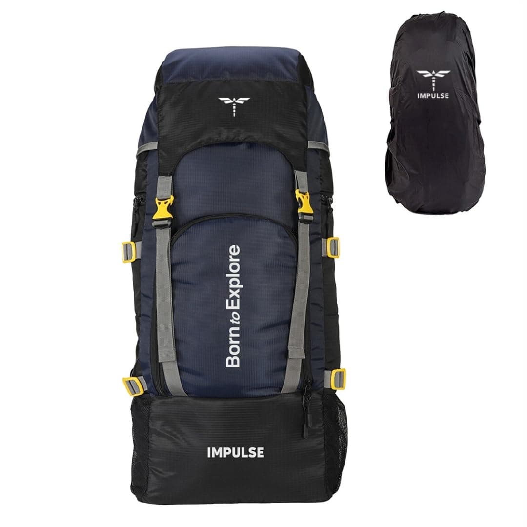 Impulse 4 Compartment Rucksack Bags 60 Litres Travel Bag For Men Tourist Bags For Travel Backpack For Hiking Trekking Bag For Men Camping Keep Discovering Light With 1 Year Warranty One Size