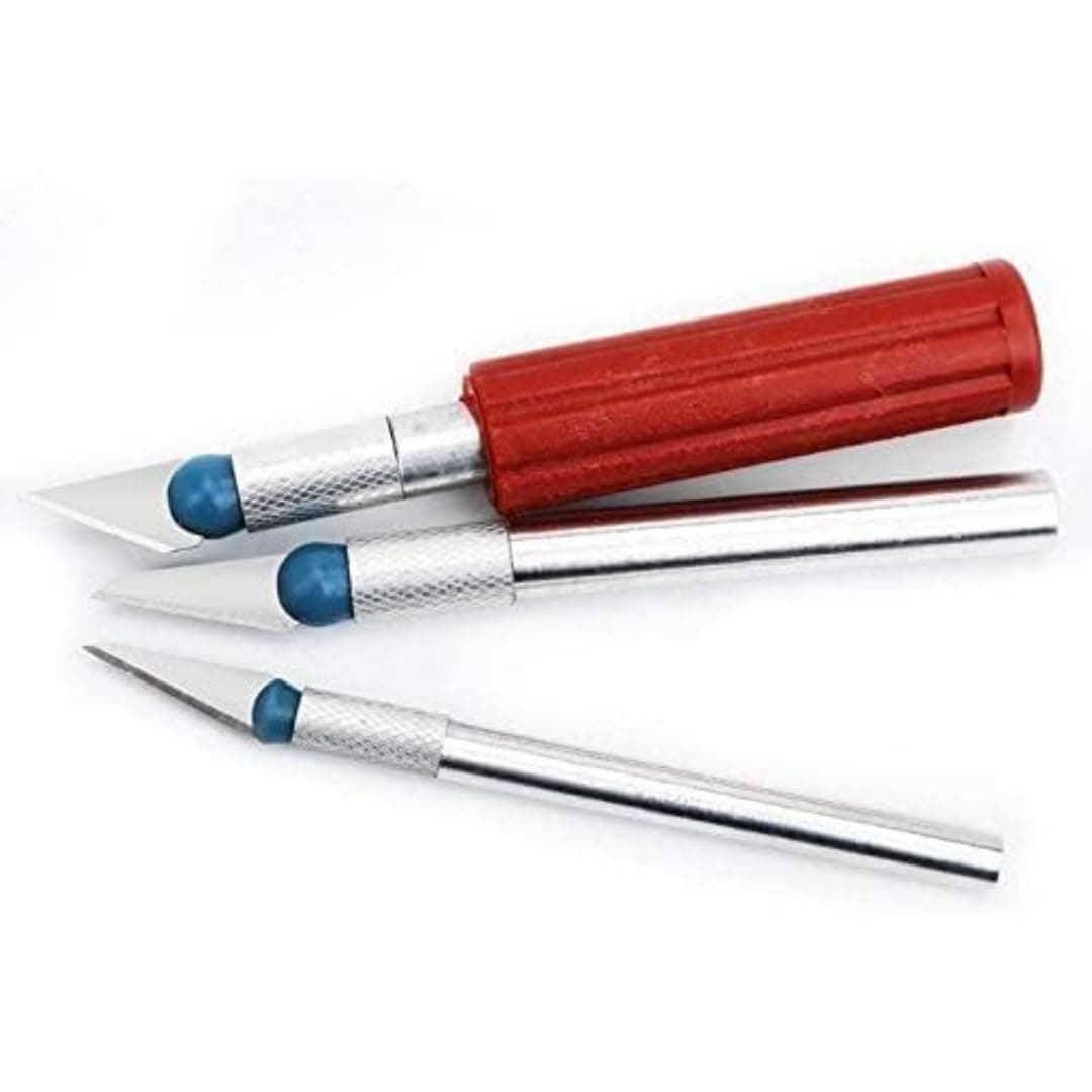 Grandink 13 Blades 3 Knife Handles With Box Non-Slip Metal Scalpel Tools Kit Paper Cutter Engraving Craft Knifes Sculpture Carving Knife
