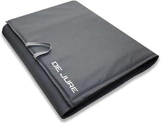 ABB INITIO GYM (A De Jure Fitness Brand) PVC Leatherette Yoga Mat 10mm Extra Thick Non Slip Raxine | Odorless Eco Friendly | Extra Large 179 x 65.5 cm | Lightweight Workout & Exercise Mat | Grey