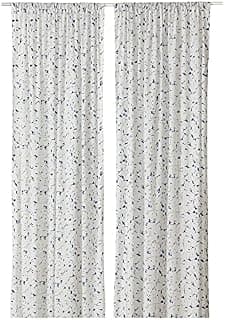 Ikea Modish Curtains 1 Pair White 145x300 cm (57x118 ) - Sold by Bunnings Home, Multicolour (504.444.05)