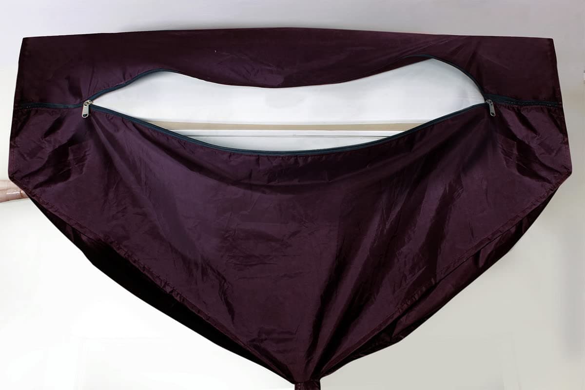 Stylista Polyester Split AC Service Wash Bag Cover Jacket Waterproof, Maroon 54INCH