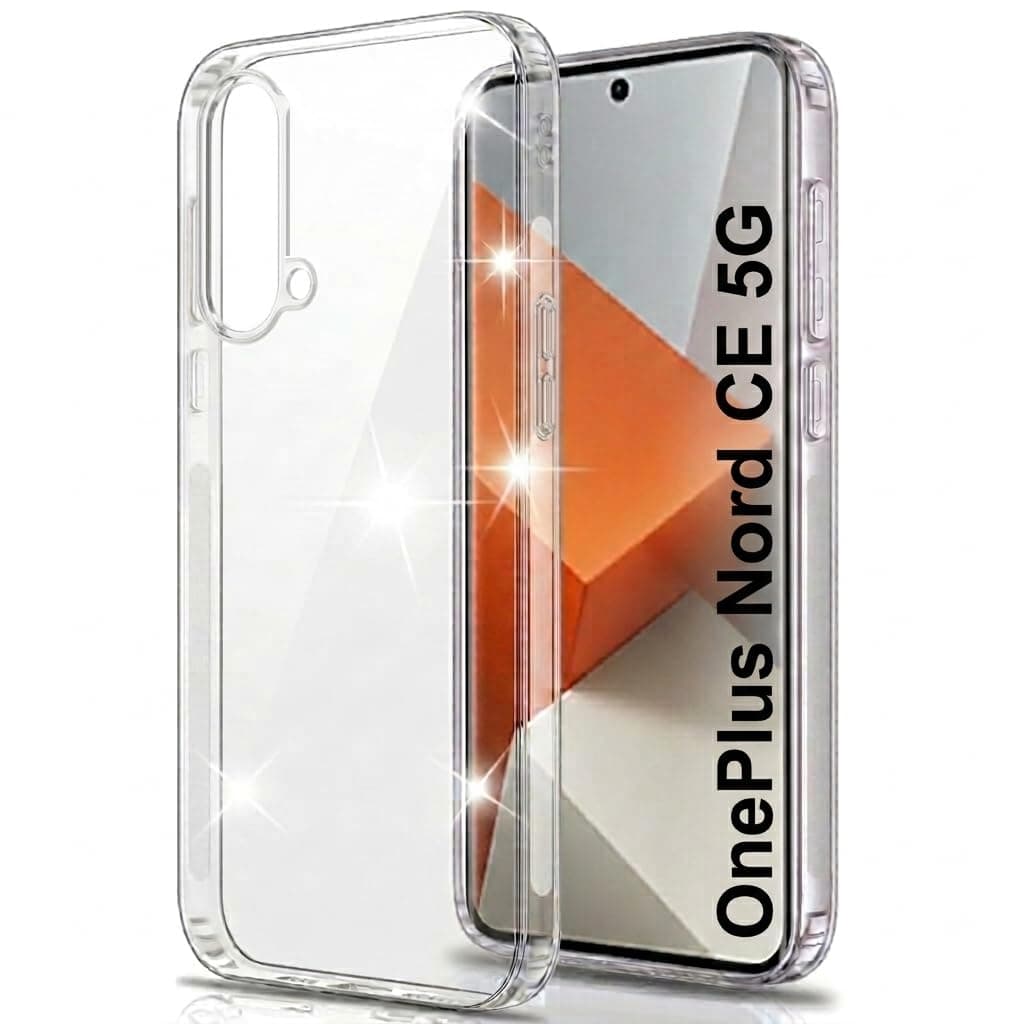 JANAK RAJ 2mm Anti-Skid Dust Plug - Crystal Clear Transparent Back Case Cover Compatible with Oneplus Nord CE 5G / 1+Nord CE | Best Camera Protection | Inbuilt Slim Anti-Slip Grip | Ultra Slim - Clear