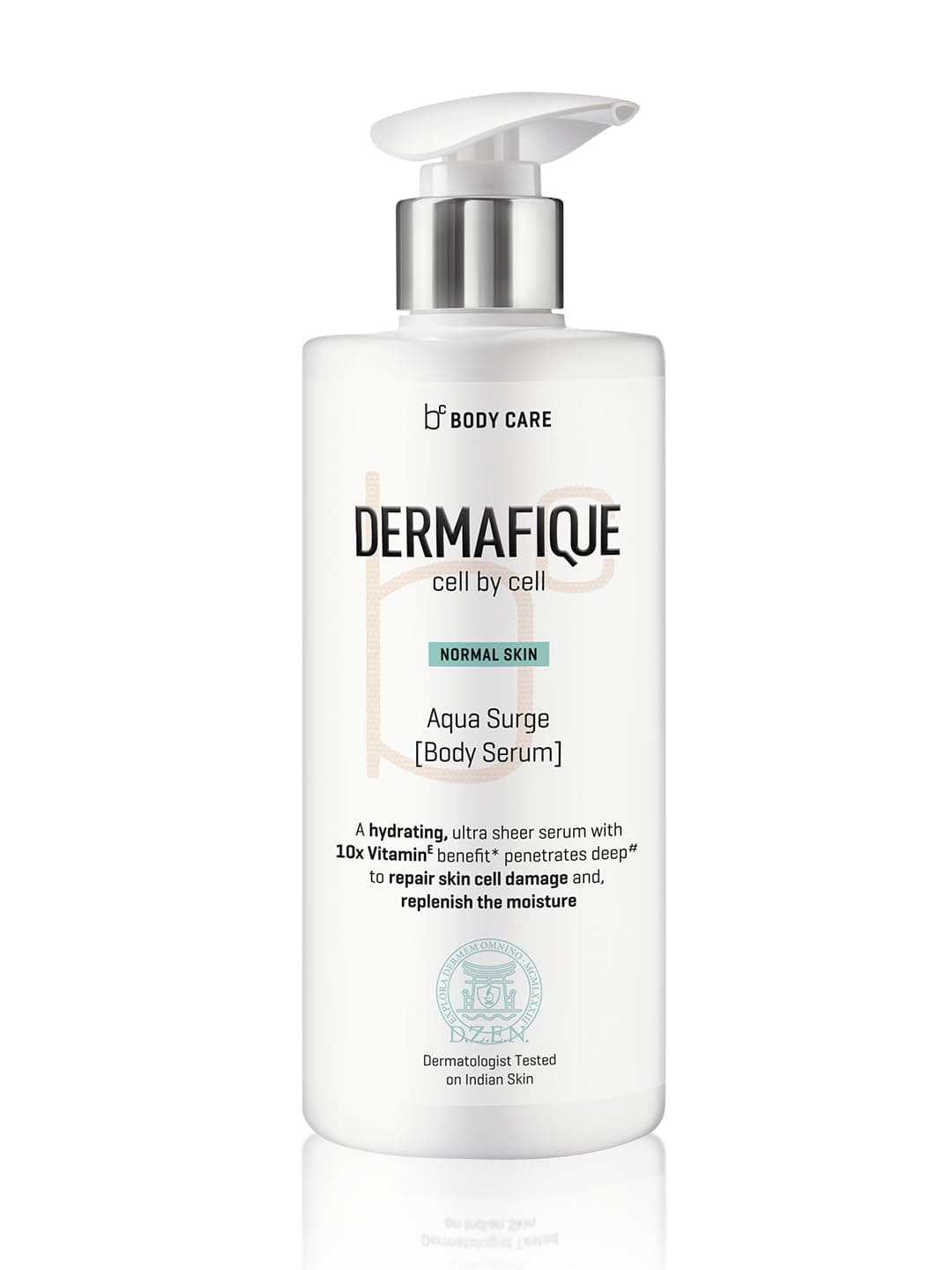 Dermafique Aqua Surge Body Lotion 300ml | Lightweight & Non-sticky | UV & Sun Protection | 10x Vitamin E Antioxidant, Glycerine|Repairs Cell Damage|No Mineral Oil| Dermatologist Tested on Indian Skin