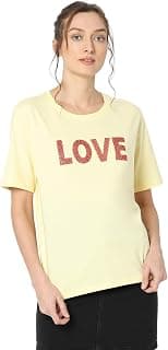 VERO MODA Women Crew Neck Regular Fit T-Shirt