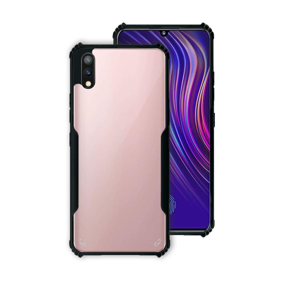 7SEVEN® Ipacky Back Cover for Vivo V11 Pro Mobile Back Case Shock Proof Design Camera Edges Protection Crystal Clear Phone Case Precise Cutouts Matte Black Soft Bumper Phone Cover