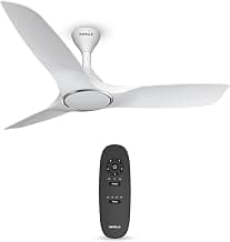 Havells 1200mm Stealth Air BLDC Ceiling Fan | Voice Controlled, Remote Controlled, High Air Delivery Fan, 5 Star Rated | Upto 60% Energy Saving, 2 Year Warranty | (Pack of 1, Pearl White)