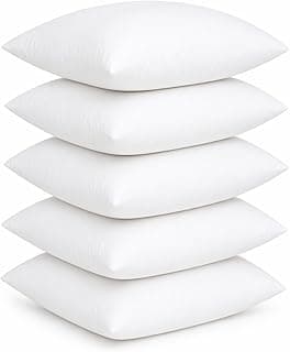 JDX Cushions | Hotel Quality Premium Fibre Sofa Cushion Set of 5 | Cushion 16 inch x 16 inch | Sofa Pillow, Cushion, Cushions for Sofa, Cushion Pillow, Pillow, Cushions for Bed