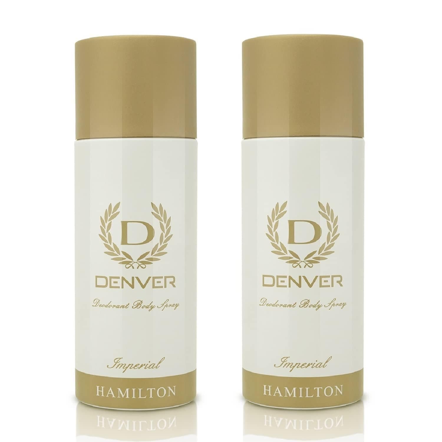 Denver Imperial Deodorant 150 ML Each, Pack of 2 | Long Lasting Deodorant Body Spray For Men