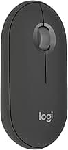 Logitech Pebble Mouse 2 M350s Slim Bluetooth Wireless Mouse, Portable, Lightweight, Customisable Button, 4000 DPI, Quiet Clicks, Easy-Switch for Windows, macOS, iPadOS, Android - Tonal Graphite