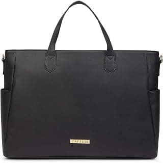 Caprese Bow 15.6 Inch Large Laptop Bag for Women with Adjustable & Detachable Straps | Stylish, Durable, and Spacious with Multiple Compartments for Work, Travel, and Everyday Use