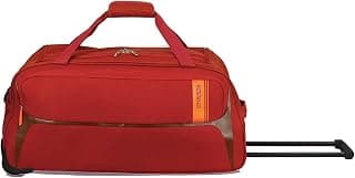American Tourister Polyester 65 Cms Travel Wheel Duffle Carry-On Luggage (Red), 32 Centimeters