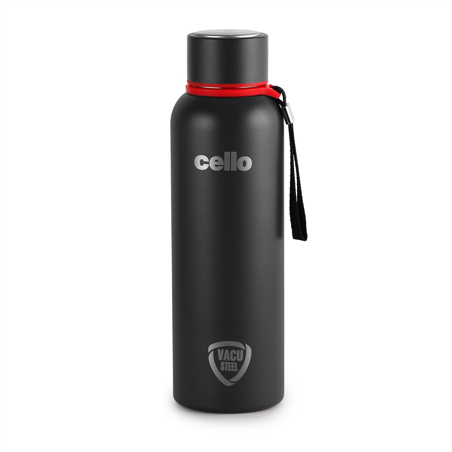 CELLO Duro Kent Insulated Stainless Steel Flask Water Bottle for Daily Use 900 ml, Black| ISI Certified Double Wall Vacuum Insulated 24 Hours Hot & Cold Thermos Water Bottle for Office, Gym & Travel