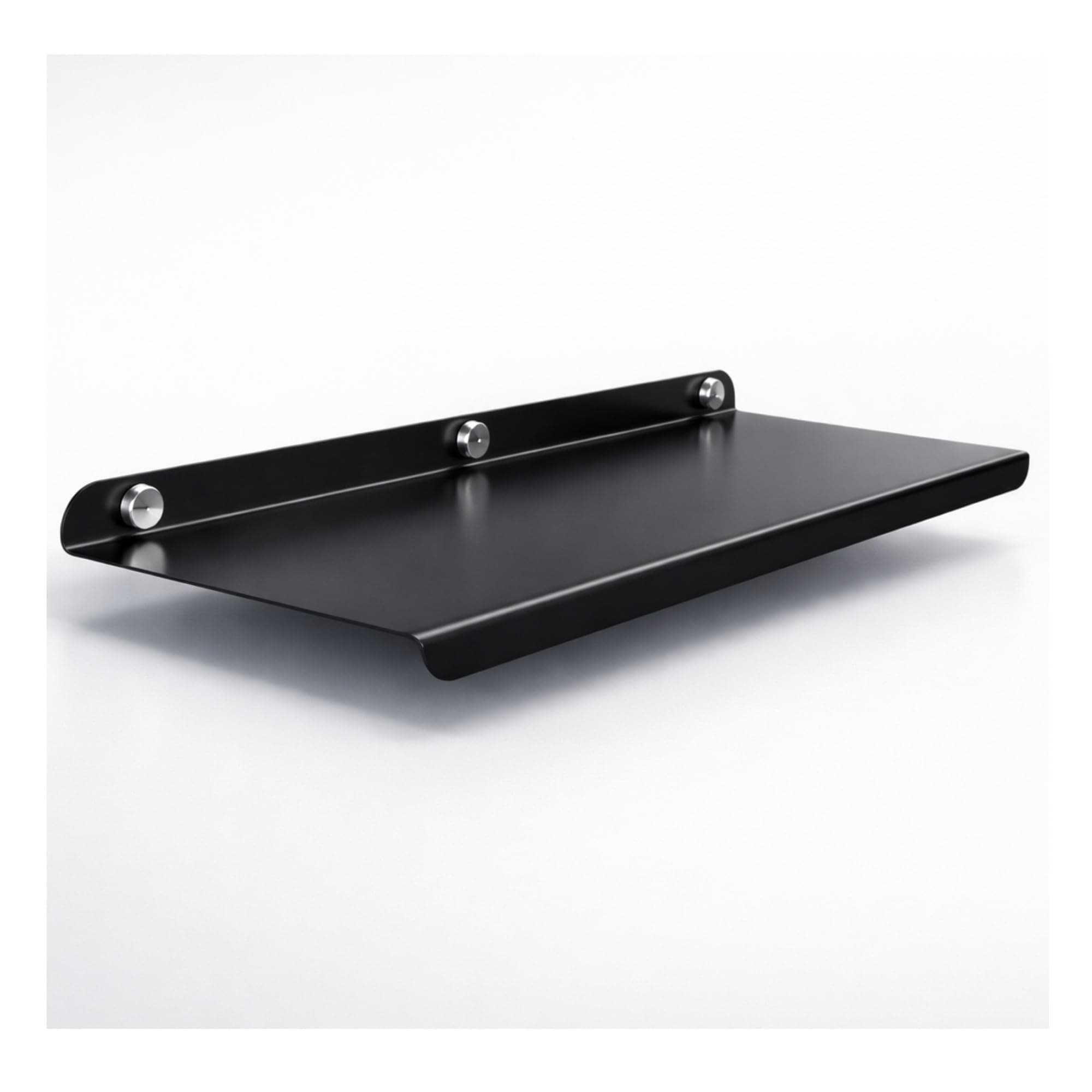OrganizeMee Metal Floating Shelf for wall for Decorative wall, Long wall Shelf, Nordic, Modern Design,for Living Room & Bedroom, Home Decor Items Plant Pot mounting 17 in:1 Year Warranty: Black SET1