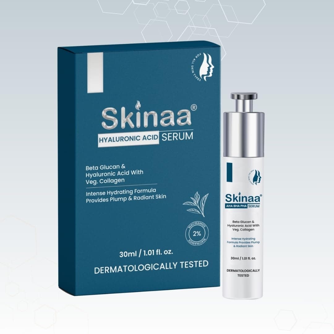 SKINAA Hyaluronic Acid Serum for Face (30 ml) | Brightening Face Serum for Reduce Fine Lines, Wrinkles, Dark Spots, Pigmentation and Minimises Pores | Intensely Hydrates, Smooths, and Replumps Skin (Unisex)