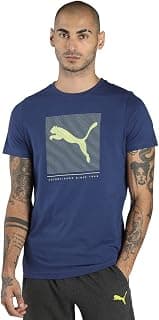PUMA Men's Stylish Graphic Tee IV | 100% Cotton Regular Fit T-Shirt for Men | Solid Graphic T-Shirt | Lightweight Crew Neck Tee for Casual Style, Sports & Streetwear