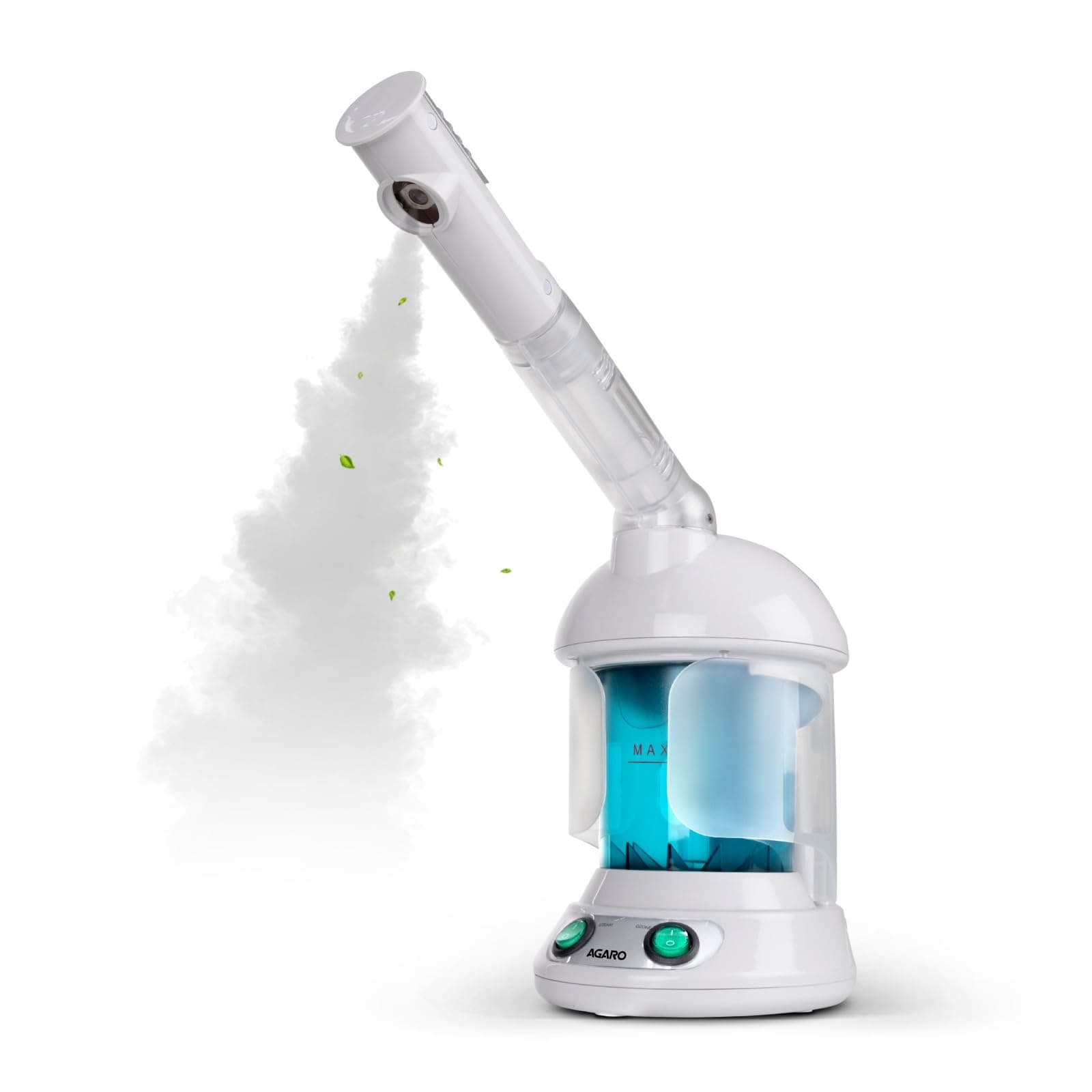 AGARO Prima Facial Steamer 2 in 1 Hair and Face Steamer for Natural Hair with UV Ozone, Face Steamer, Hair Humidifier, Moisturising Hydration System, Sprayer for Personal Care, Home and Salon,White