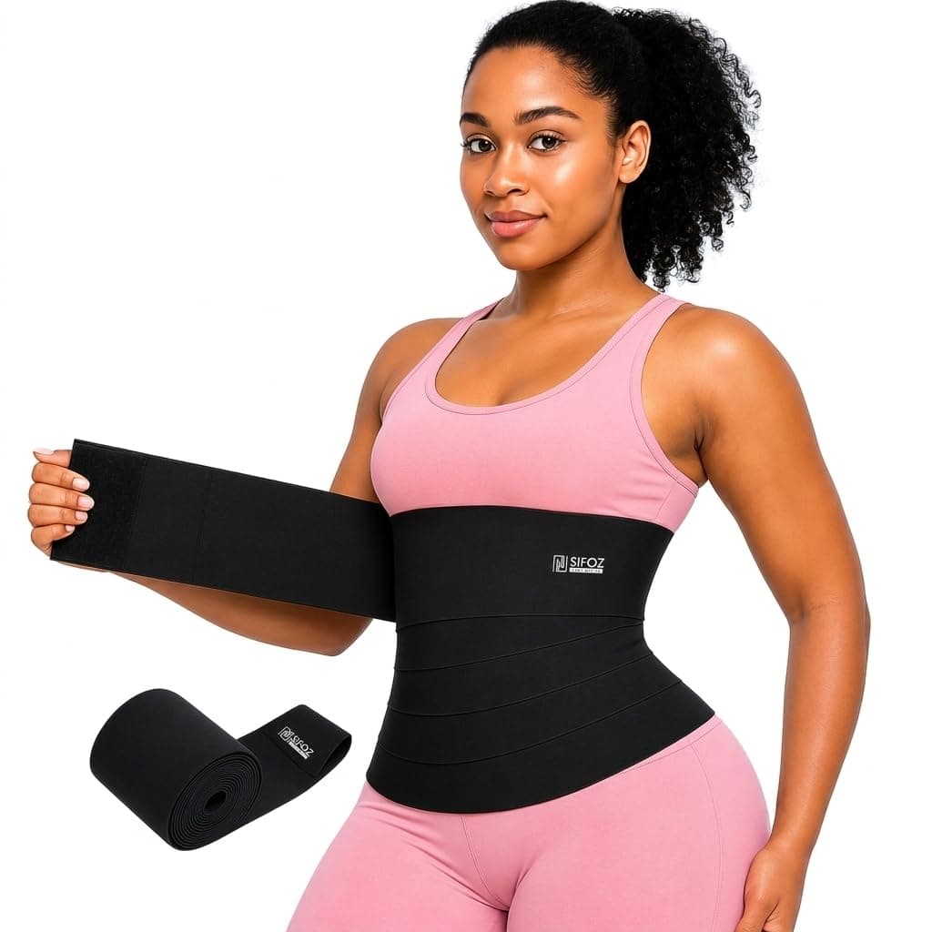 Sifoz Free Size Slim Belt For Women Belly Fat Elastic Waist Shaper For Weight and Flat Belly Tummy Reduction Belt For After Delivery Slimming Tummy Fat Waist Shape Wear And Hips Trainer Slim Stomach
