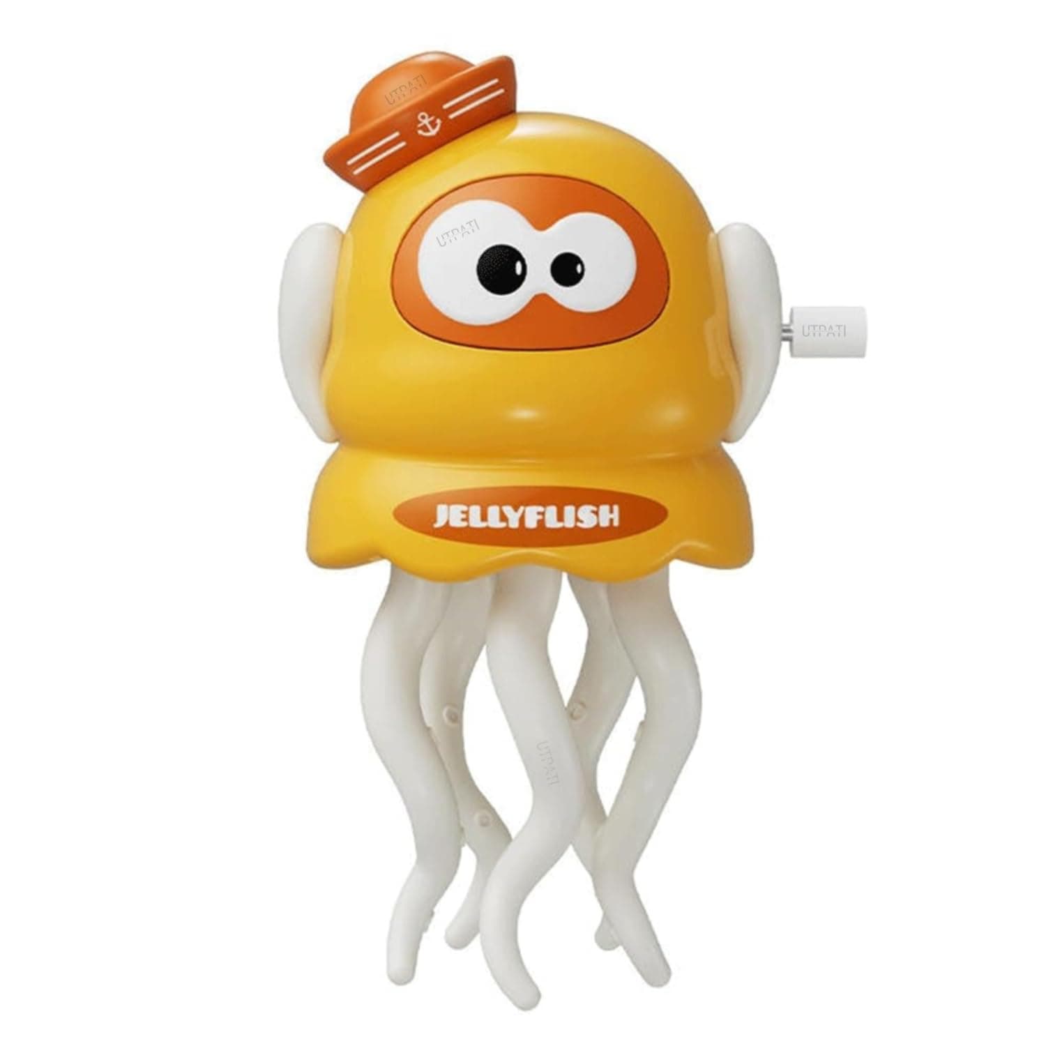 Learning Crawling Octopus Toys for Kids, Key Operated Wind Up Jelly Fish Toys for Babies, Cute 5-Leg Action Wind-up Octopus Toy for Kids, Different Way to Play with Octopus (Yellow)