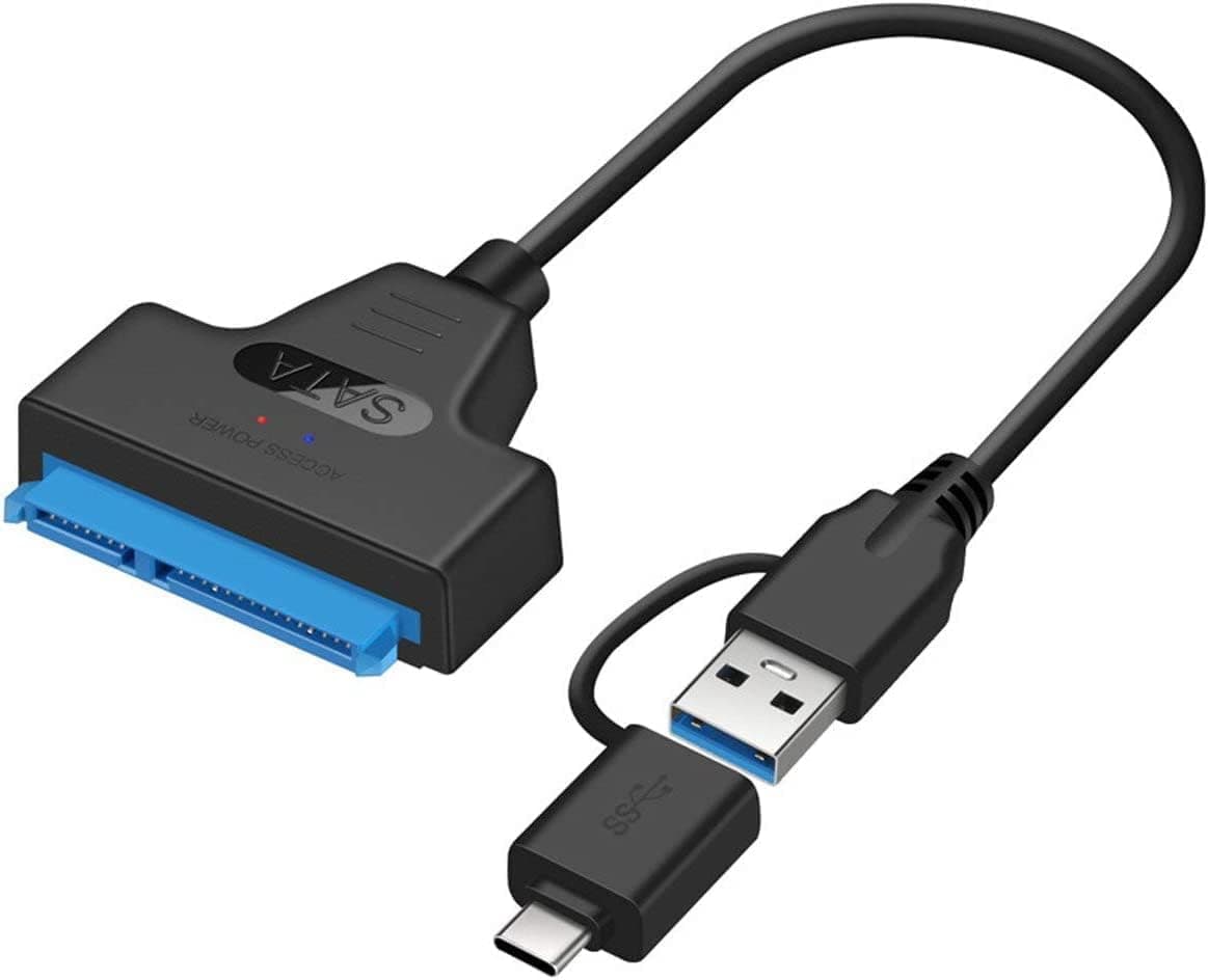 Tobo Type C to SATA Cable USB 3.1 Type C Gen 2 Adapter Cable Hard Drive Converter Thunderbolt 3 Compatible with 2.5" SATA SSD HDD TD-258TC