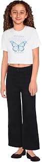 Allen Solly Girls' Wide Leg Jeans | Trendy Denim Pants | Comfortable All-Day Feel | School & Casual Wear