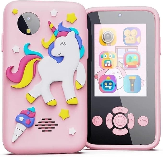 Kids Smart Phone for Girls & Boys, Christmas Birthday Gifts for Girls Boys Age 3-10 Kids Toys Cell Phone, Learning Play Toy Phone with Dual Camera, Game, Music Player