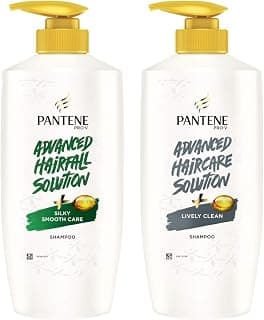 Pantene Advanced Hair Fall Solution Silky Smooth Care Shampoo, 650 ml & Pantene Advanced Hair Care Solution Lively Clean Shampoo, 650 ml