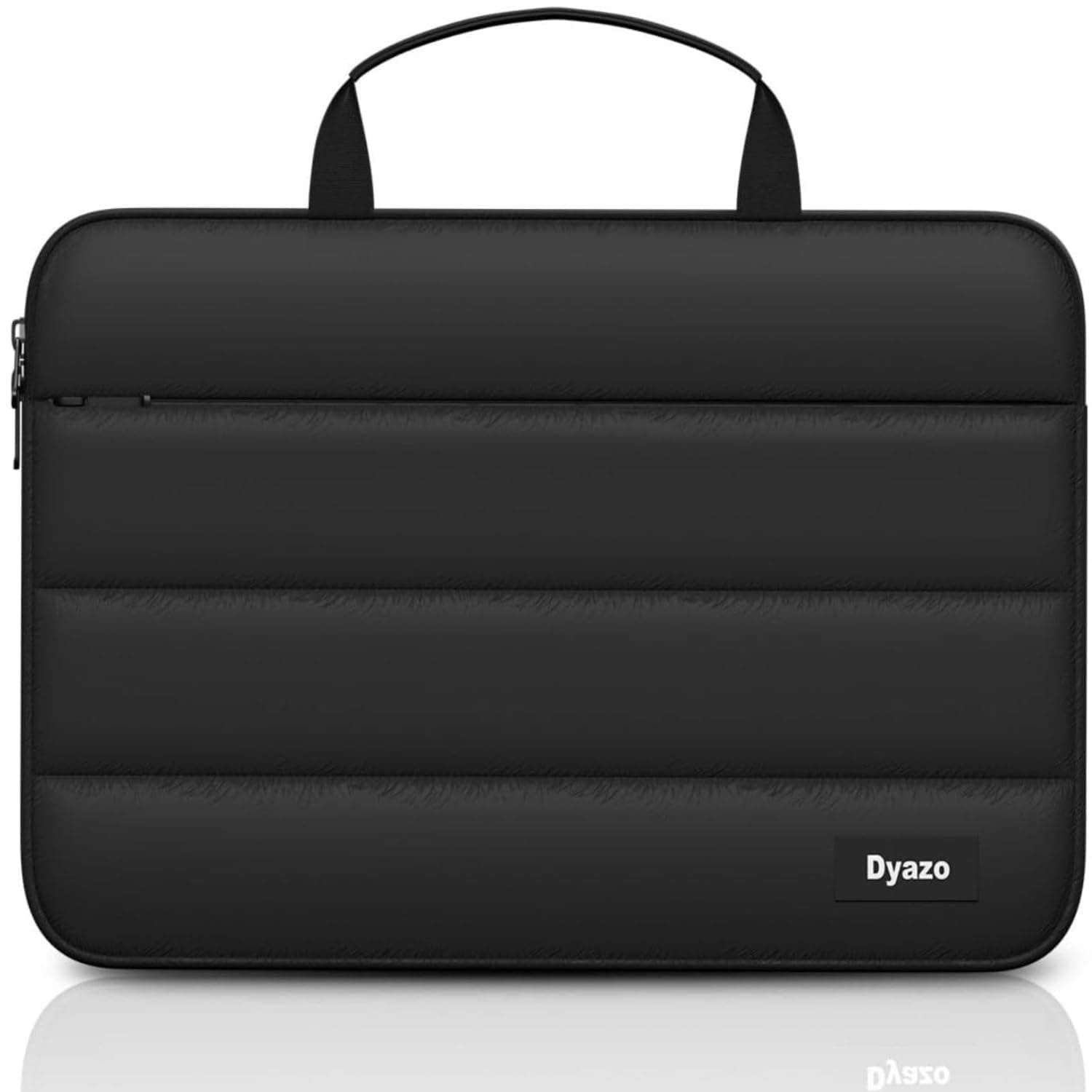 Dyazo 14.1 Inch Laptop Fluffy Sleeve Bag | Soft Puff Padding Cover with Zipper Closure | Water Resistant Laptop Cover | Compatible for MacBook Pro 14, Lenovo, Dell, HP, Acer and Asus (Black)