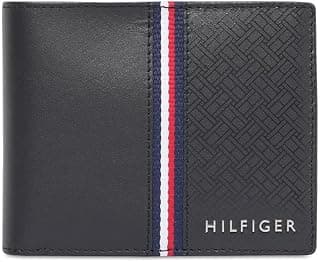 Tommy Hilfiger Men's Leather Wallet Zadar | 8 Card Slots | Slimfold | Black