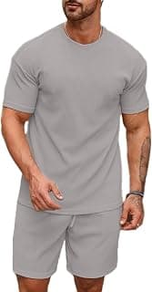SMOWKLY Men's Premium Cotton Blend Pyjama Set | Stylish Round Neck T-Shirt and Shorts | Casual Night Suit Wear Set for Man | Summer Co-ords Set with Shorts | Comfortable Nightwear & Loungewear