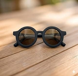 Generic BABY RC BLACK,Round Sunglasses, Black Frame, Retro Style, Tinted Lenses, Unisex Eyewear