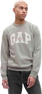 GAP Men Embroidered Standard Fit Crew Full Sleeve Sweatshirt