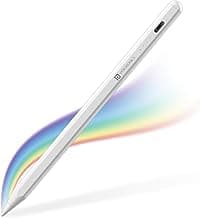 Portronics Glide Stylus Pencil for iPads Only, Angle Tilt Sensitivity, Palm Rejection, Attaches Magnetically, Battery LED Indicator, Type-C Charging, Only for iPads Released Between 2020 & 2024