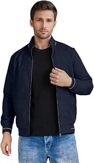 Celary Men's Bomber Jacket Polyester Standard Length | Lightweight Casual Zip-Up Jacket | Stylish Slim Fit Outerwear for All Seasons