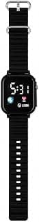 Generic Luminous LED Display Fashionable Children's Digital Watch - Sports Square Electronic LED Watch for Boys & Girls, Black