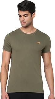 JACK & JONES Men Cotton Round Neck Slim Fit Casual T-Shirt